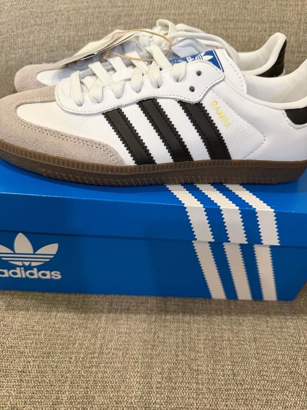 Adidas Samba OG White Black Gum Sneakers Size US 5.5